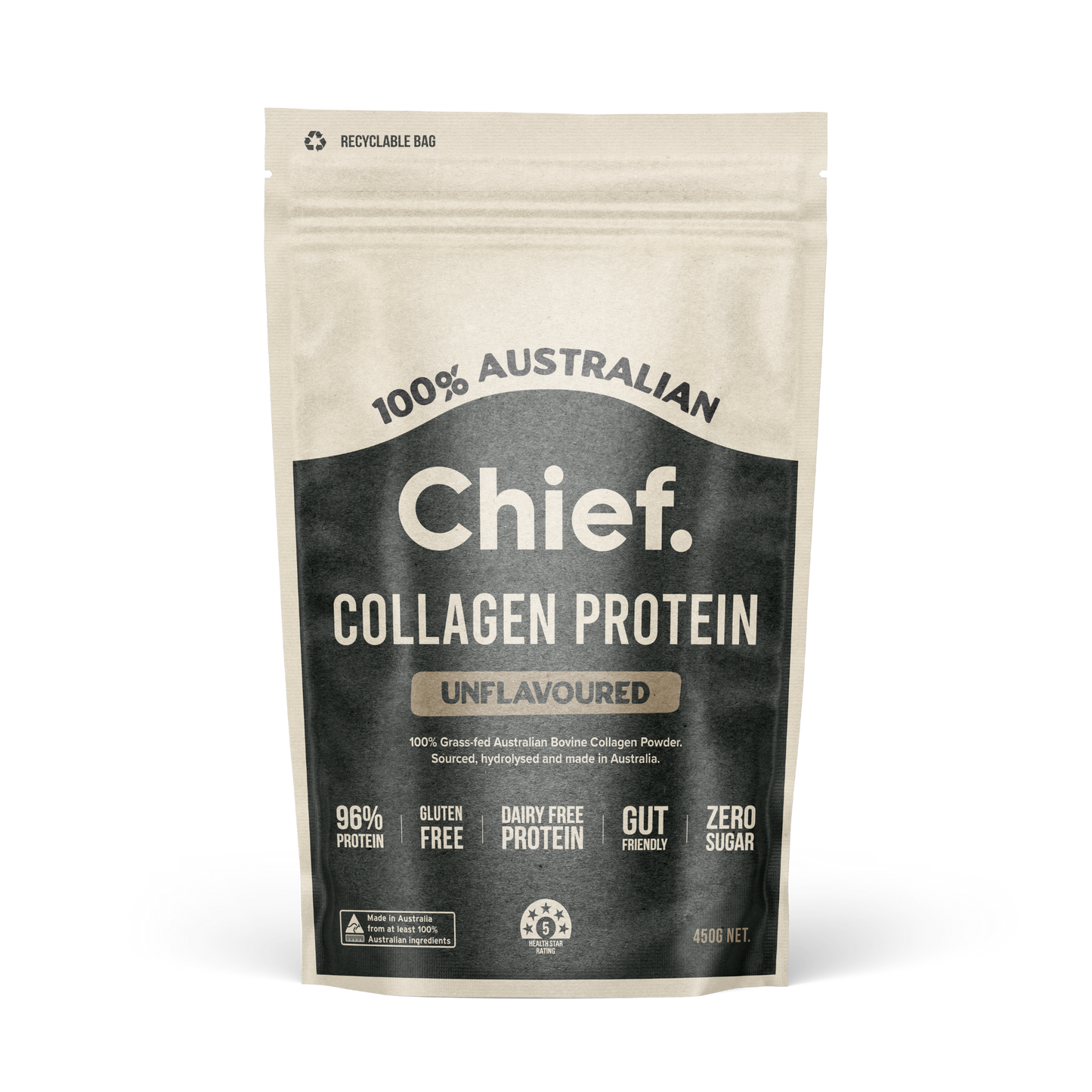 Grass-fed Collagen Protein Powder - Unflavoured (30 serves)