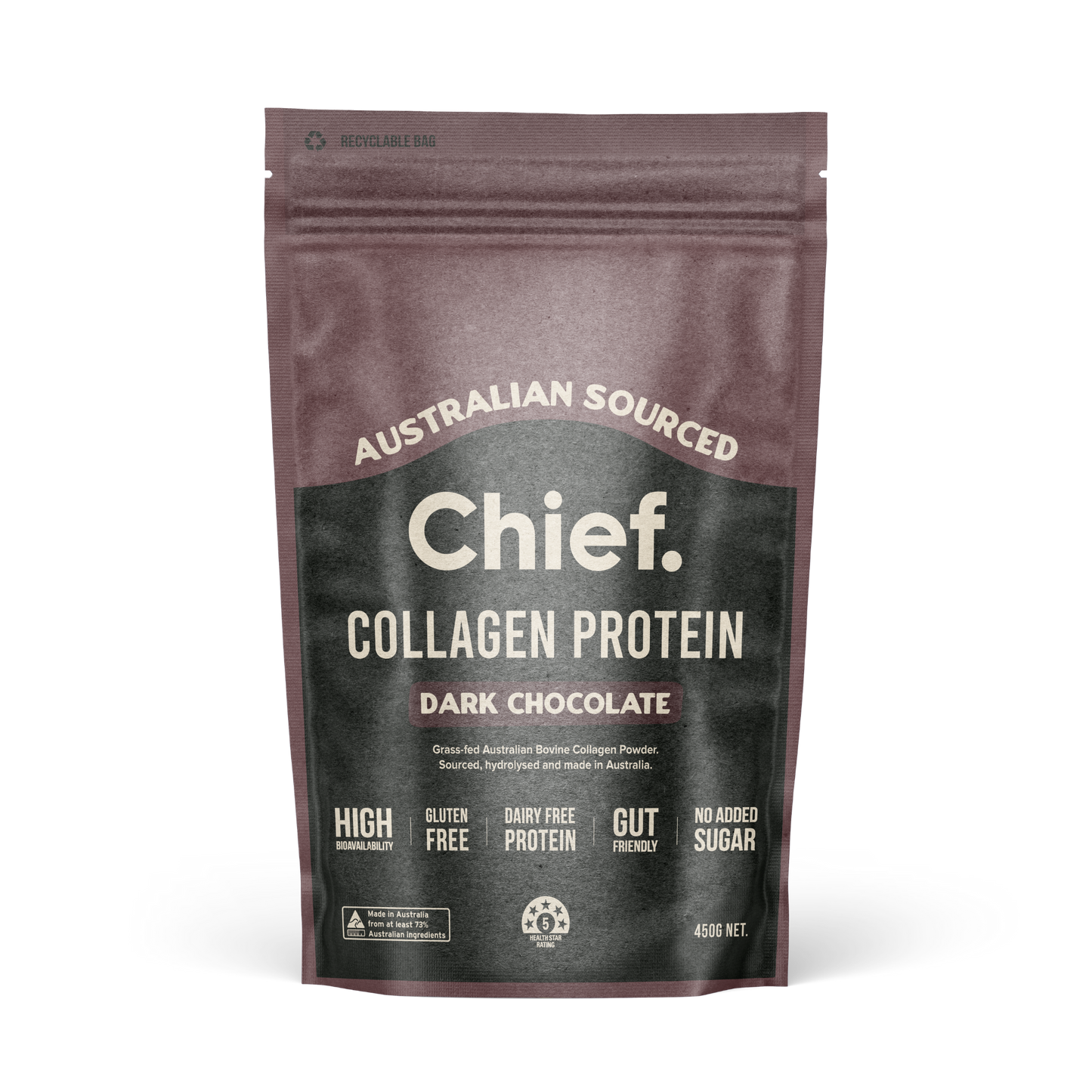 Grass-fed Collagen Protein Powder - Dark Chocolate (30 serves)