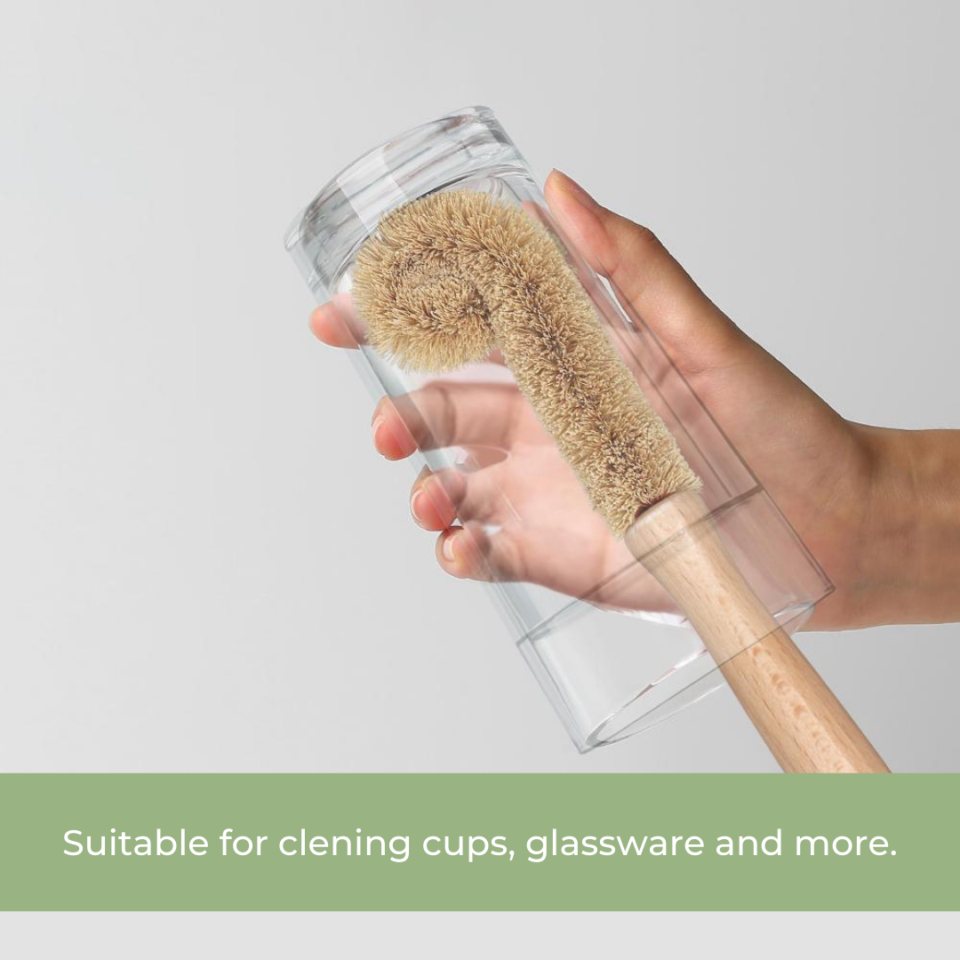 Natural Fibre Long Brush - clean sustainably!