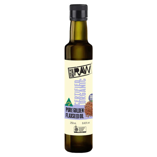 EVERY BIT ORGANIC RAW Flaxseed Oil - Extra Virgin Cold Pressed Unrefined 250ml