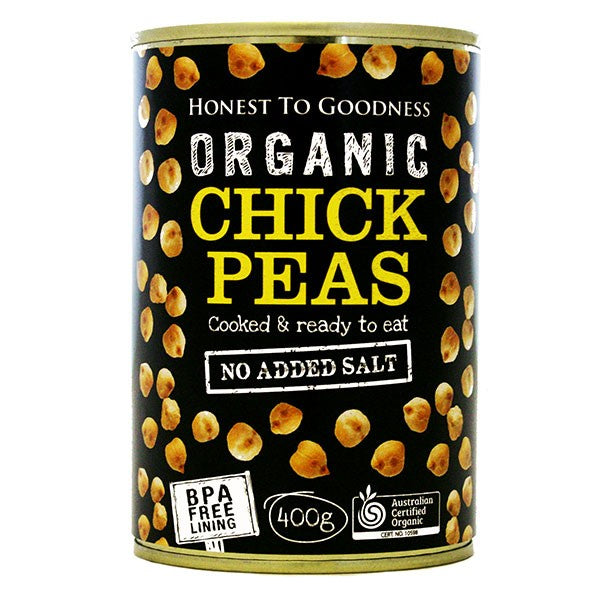 Organic Chickpeas 400g BPA Free (Cooked) Whole & Happy