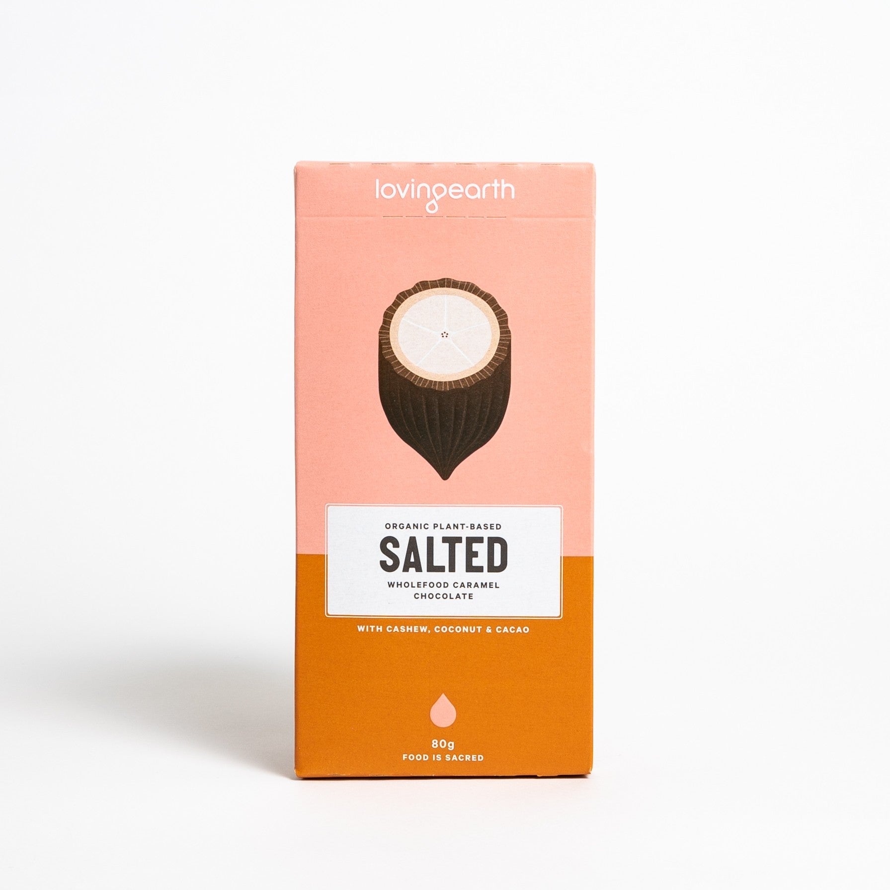 Loving Earth Salted Caramel 80g Whole & Happy