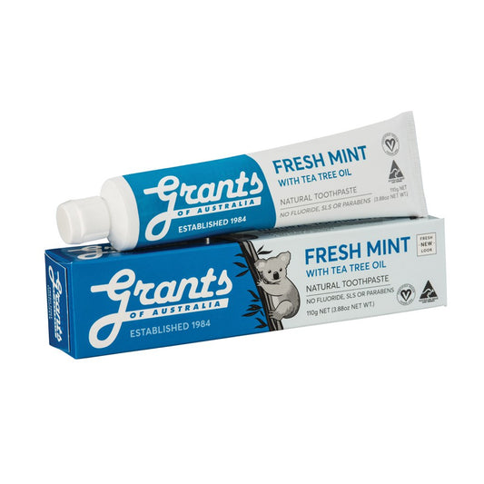 Grants Toothpaste Fresh Mint Fluoride Free 110g