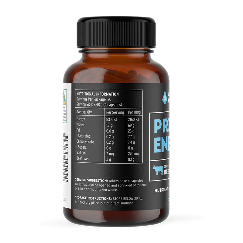 Primal Energy Beef Liver Capsules 120pk
