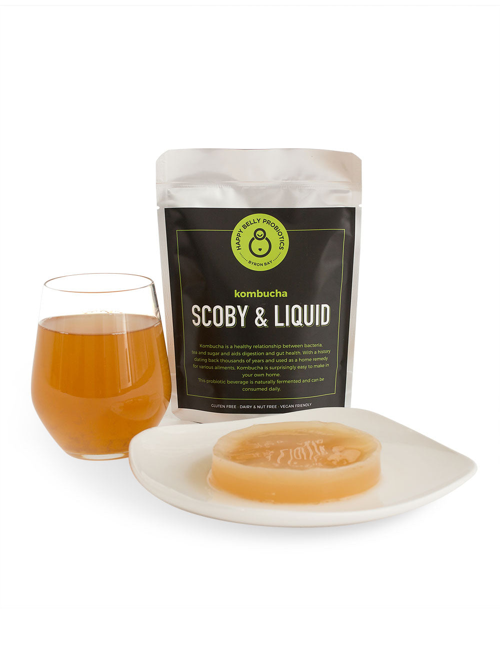 Happy Belly Kombucha Scoby & liquid