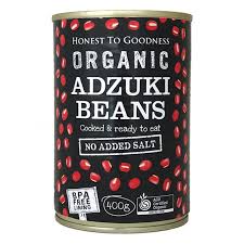 Organic Adzuki Beans 400g Tin - BPA Free (Cooked)