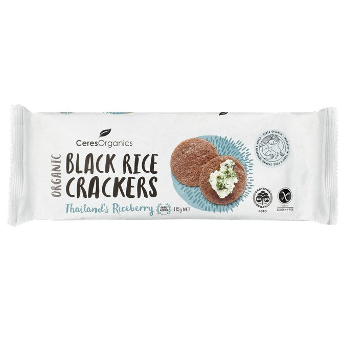 Ceres Organics Black Rice Crackers with Riceberry 100g