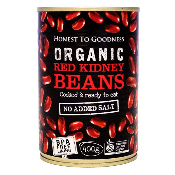 Organic Red Kidney Beans 400g - BPA Free (Cooked)