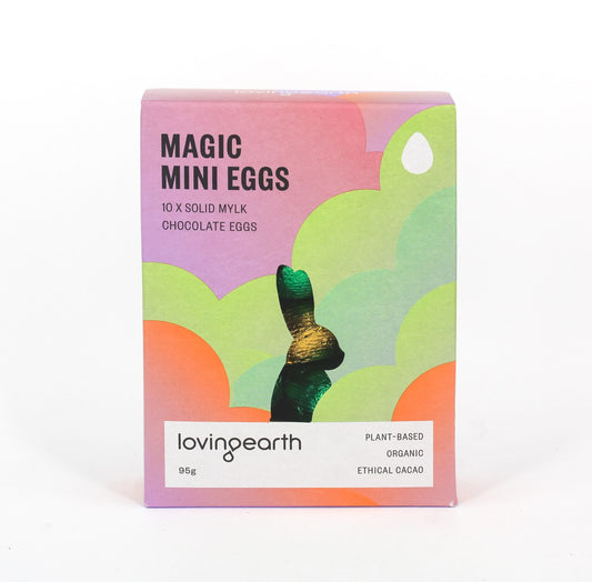 Loving Earth  Magic Mini Eggs Solid Mylk Chocolate 95g